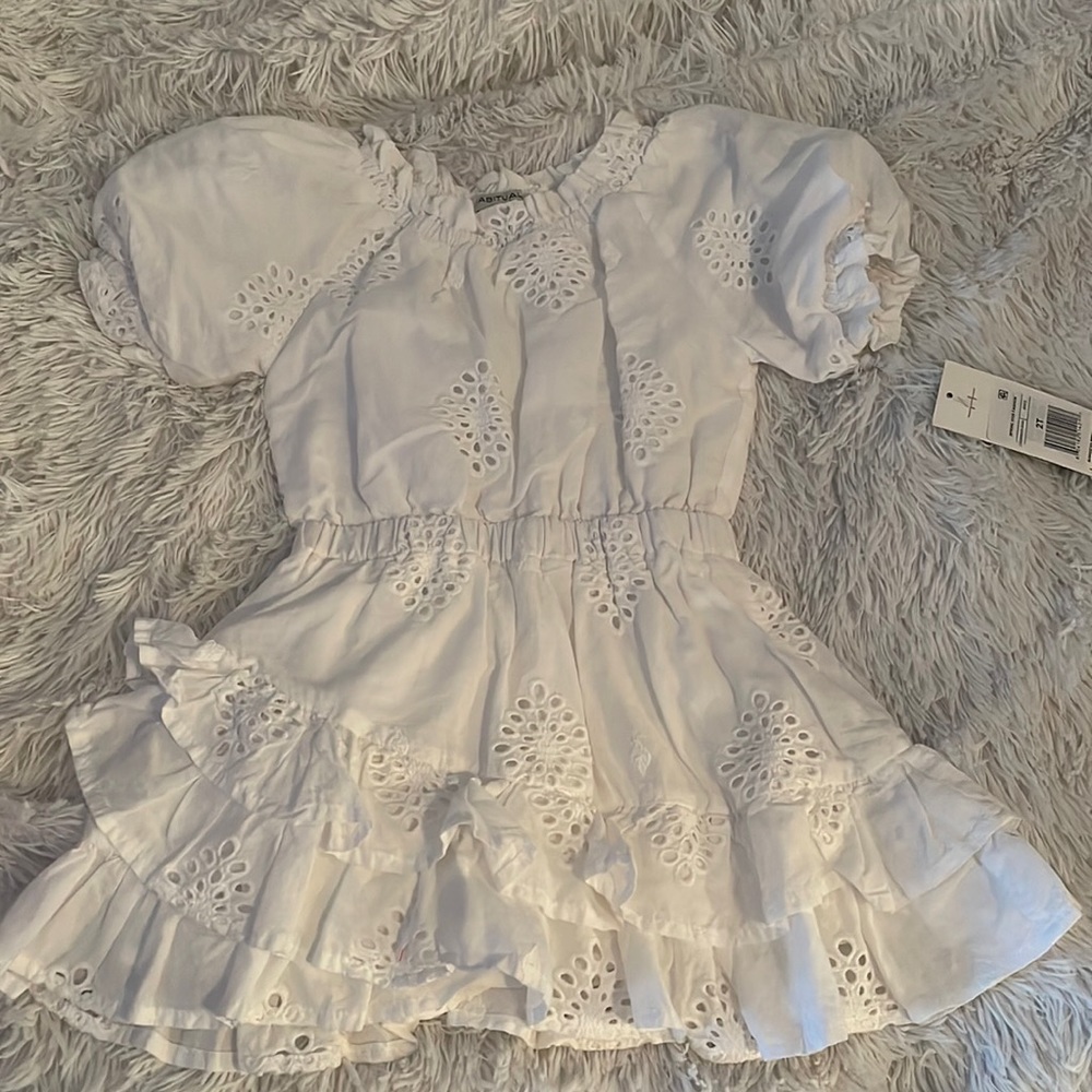 NWT Habitual Eyelet Dress Fully Lined 2T